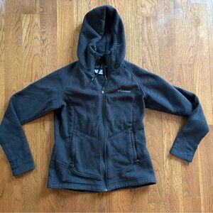 Columbia Black Fleece Hooded Full Zip Jacket